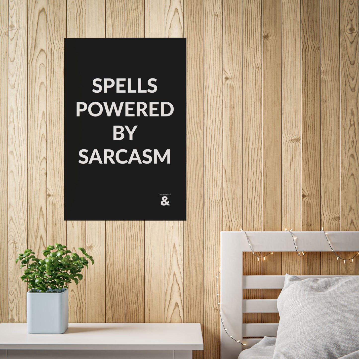Unframed Poster - Spells Powered By Sarcasm in Midnight