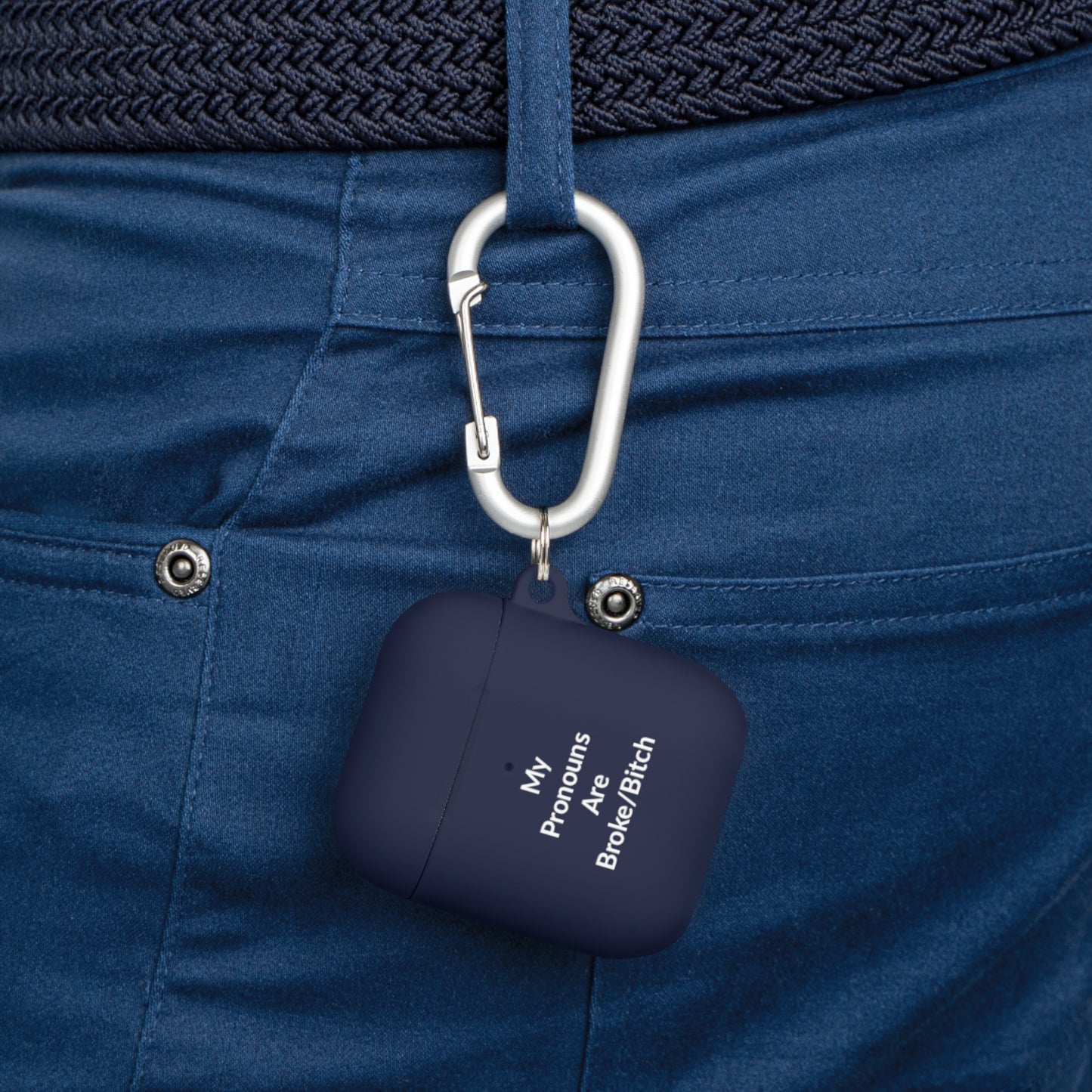 AirPods Case Cover - Broke/Bitch - White Text