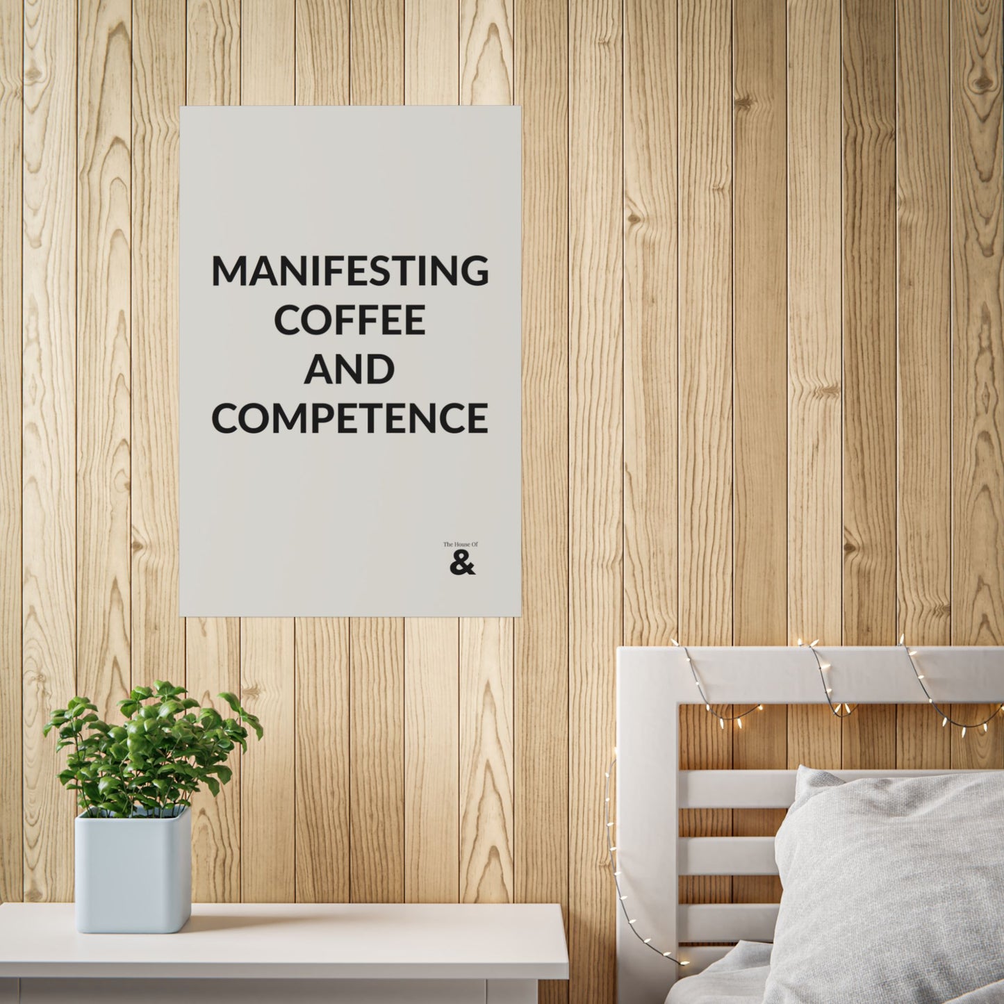 Unframed Poster - Manifesting Coffee And Competence in Storm Cloud