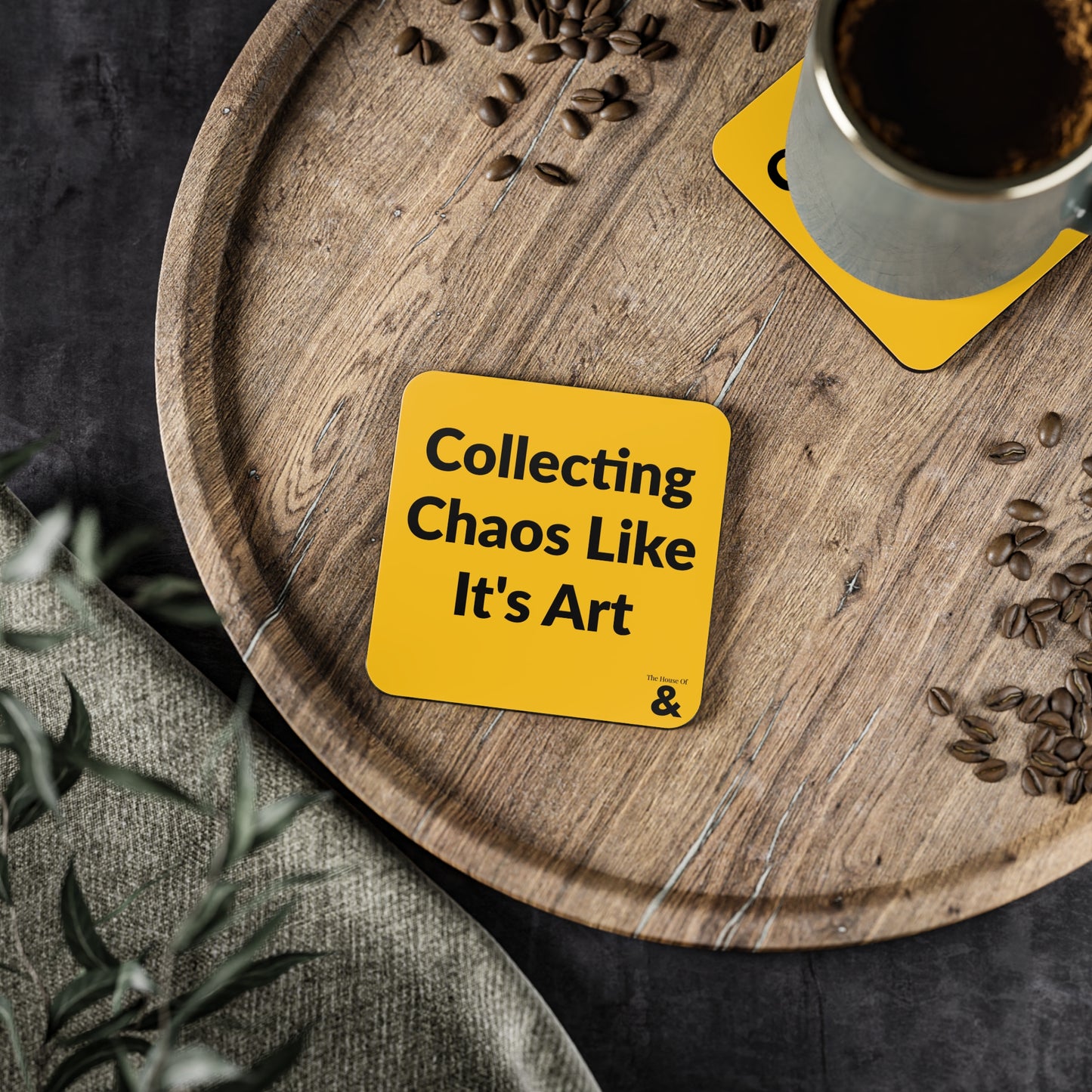 Coaster - Collecting Chaos Like It's Art (Yellow)