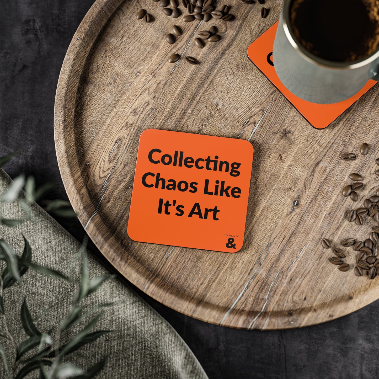 Coaster - Collecting Chaos Like It's Art (Orange)