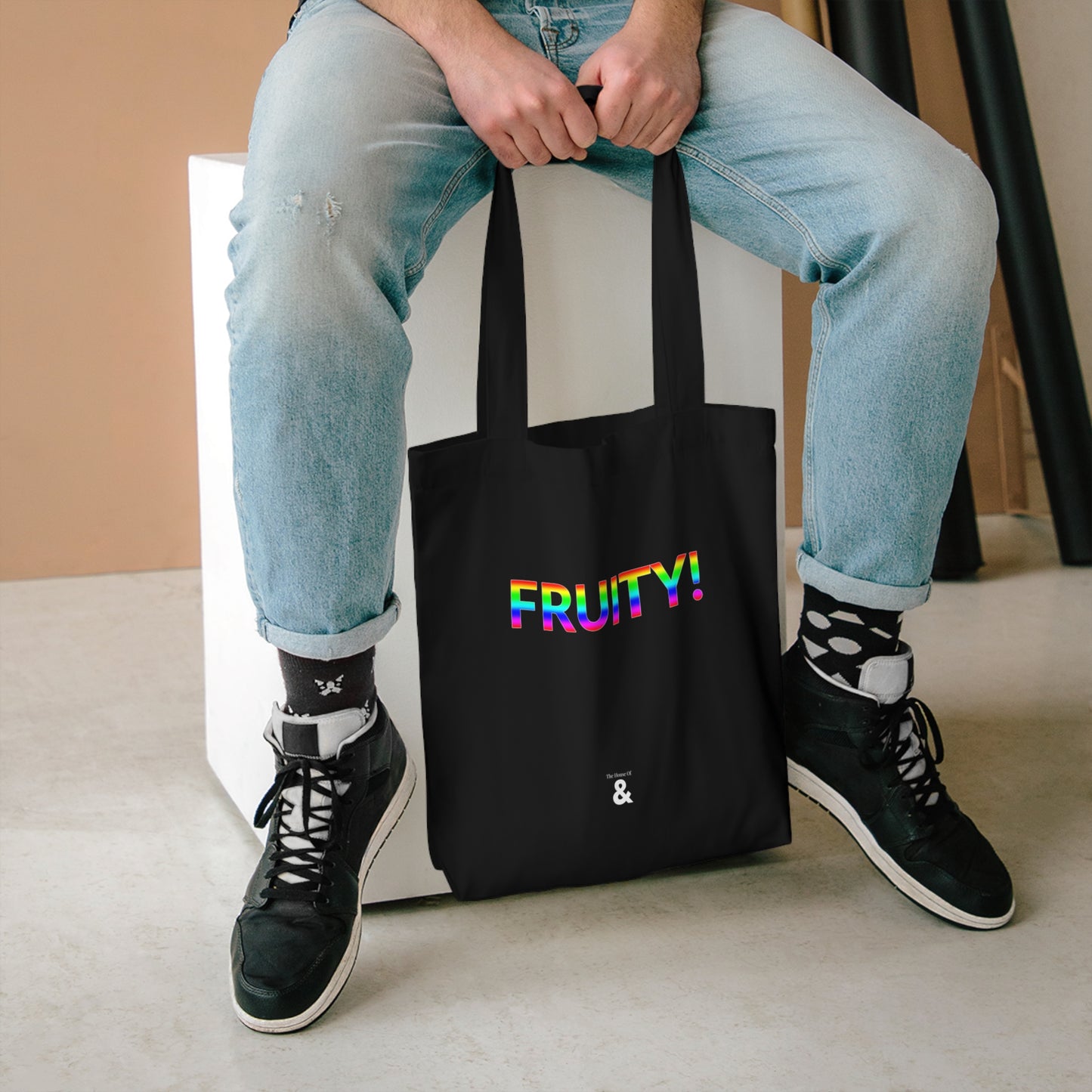 Midnight Cotton Tote Bag - Fruity! (Pride Collection)