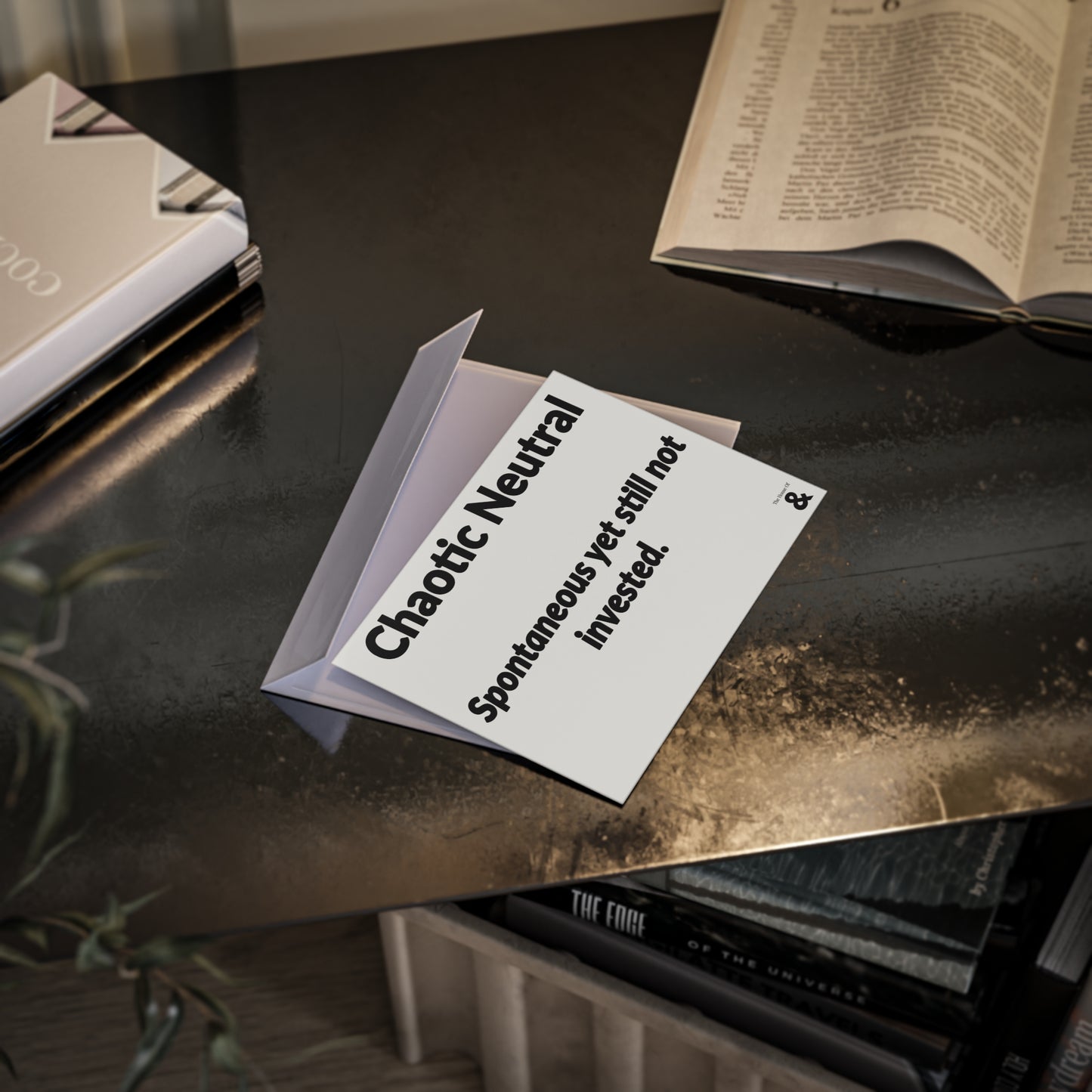 Boutique Gift & Collectible Card - Chaotic Neutral (One-sided print)