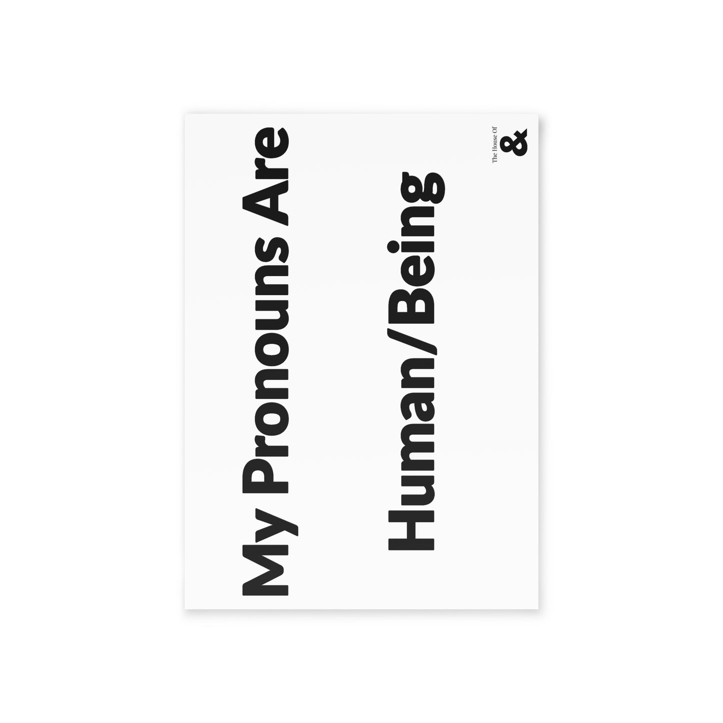 Boutique Gift & Collectible Card - Human/Being (One-sided print in Cloud)