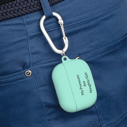 AirPods Pro Case Cover - Naughty/Girl - Black Text
