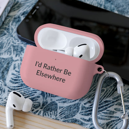 AirPods Pro Case Cover - I'd Rather Be Elsewhere - Black Text