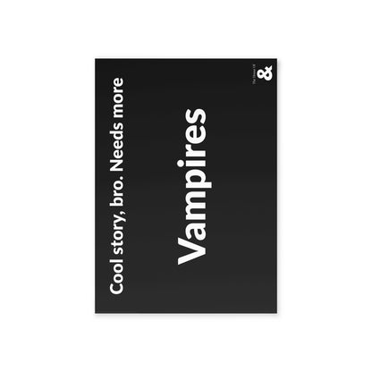 Boutique Gift & Collectible Card - Vampires (One-sided print in Midnight)