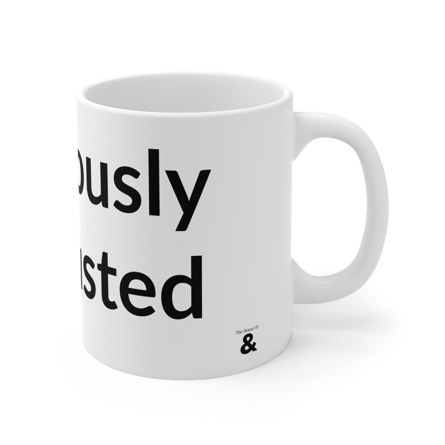 White Ceramic Coffee Cup - Fabulously Exhausted
