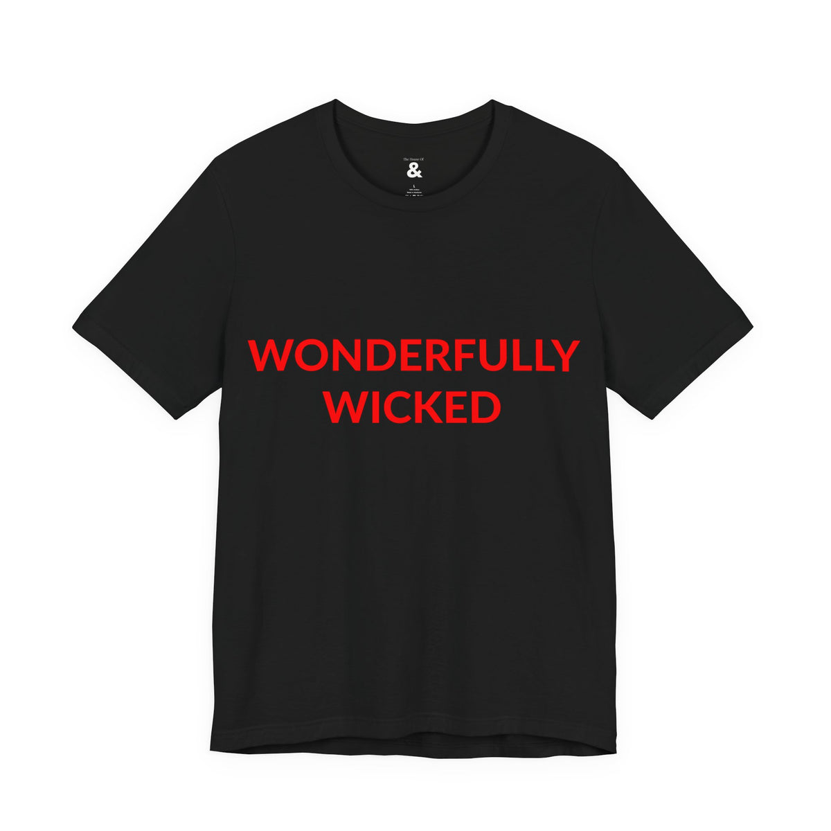 Unisex Jersey Short Sleeve Tee - Wonderfully Wicked - Blood Red in Midnight (S)