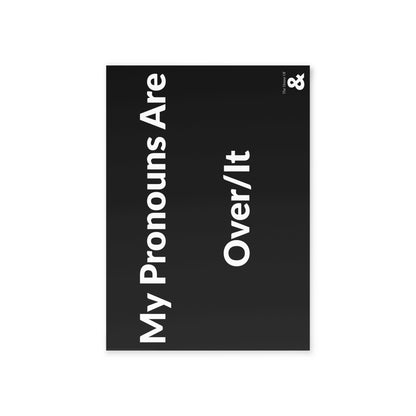 Boutique Gift & Collectible Card - Over/It (One-sided print in Midnight)