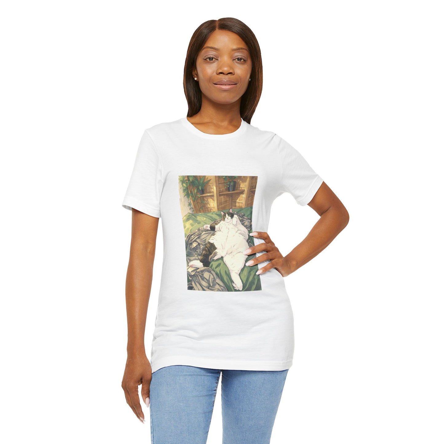 Unisex Jersey Short Sleeve Tee - Poser in Cloud (S)