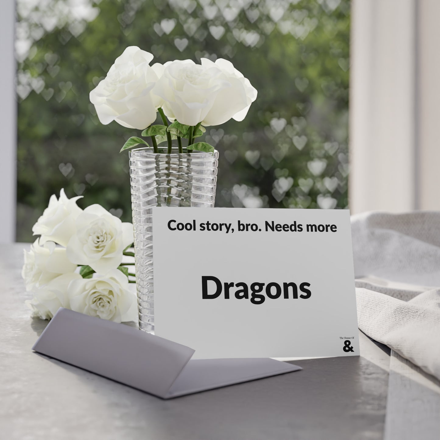 Boutique Gift & Collectible Card - Dragons (One-sided print in Cloud)