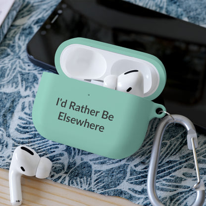 AirPods Pro Case Cover - I'd Rather Be Elsewhere - Black Text