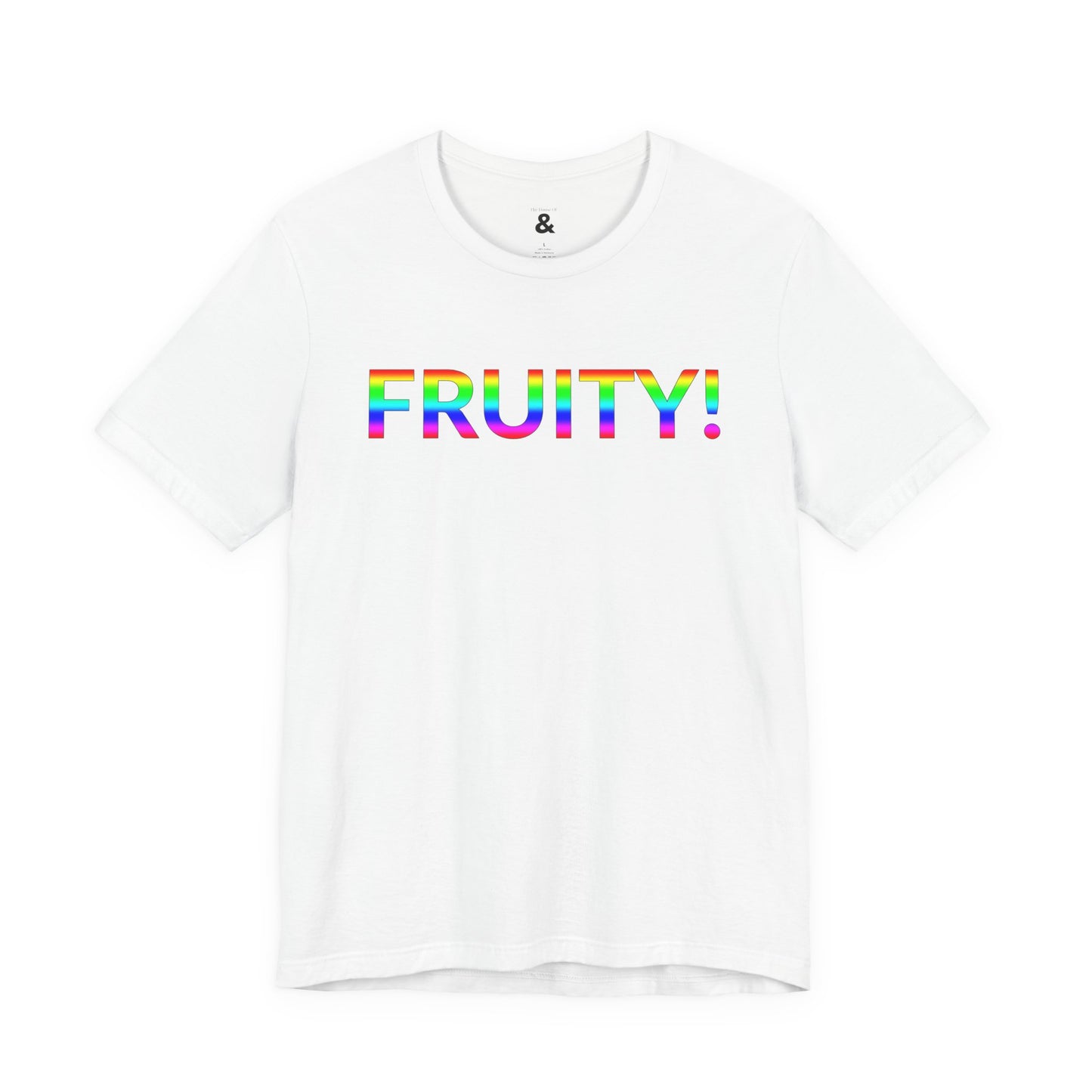 Unisex Jersey Short Sleeve Tee - Fruity! in Cloud (L)
