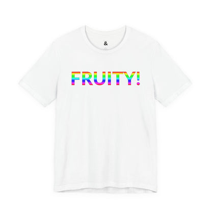 Unisex Jersey Short Sleeve Tee - Fruity! in Cloud (L)
