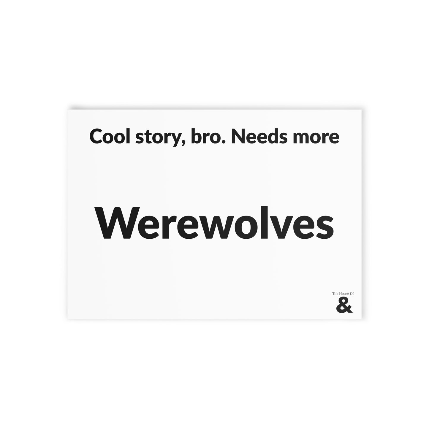 Boutique Gift & Collectible Card - Werewolves (One-sided print in Cloud)