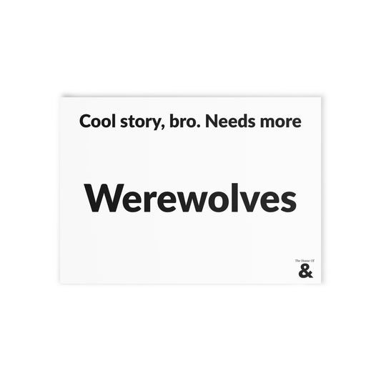 Boutique Gift & Collectible Card - Werewolves (One-sided print in Cloud)