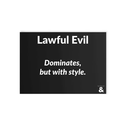 Boutique Gift & Collectible Card - Lawful Evil (One-sided print)