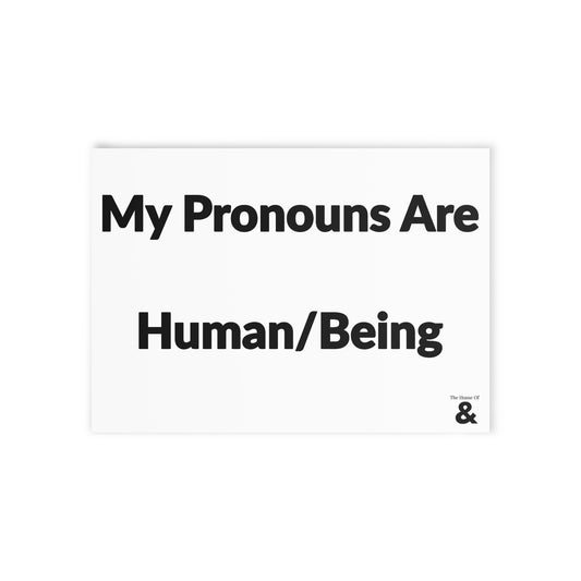 Boutique Gift & Collectible Card - Human/Being (One-sided print in Cloud)