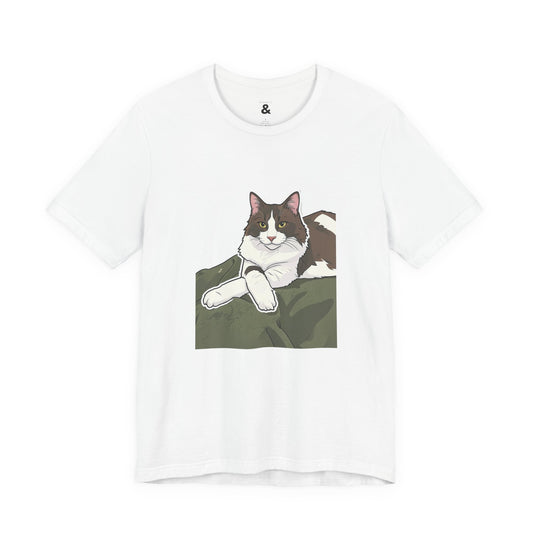 Unisex Jersey Short Sleeve Tee - Judgy Face in Cloud (S)