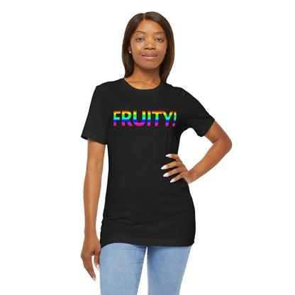 Unisex Jersey Short Sleeve Tee - Fruity! in Midnight (L)