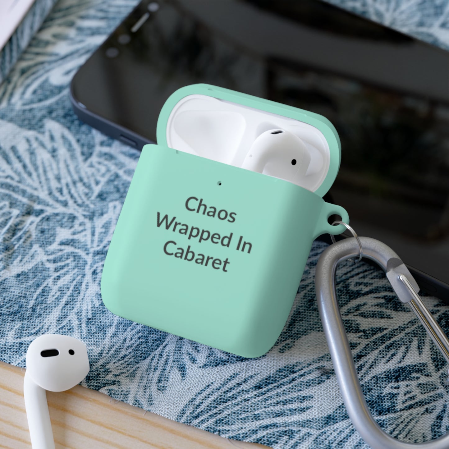 AirPods Case Cover - Chaos Wrapped In Cabaret - Black Text