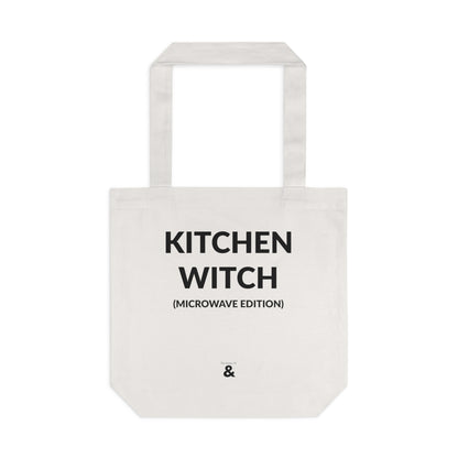 Oat Cotton Tote Bag - Kitchen Witch (Microwave Edition)