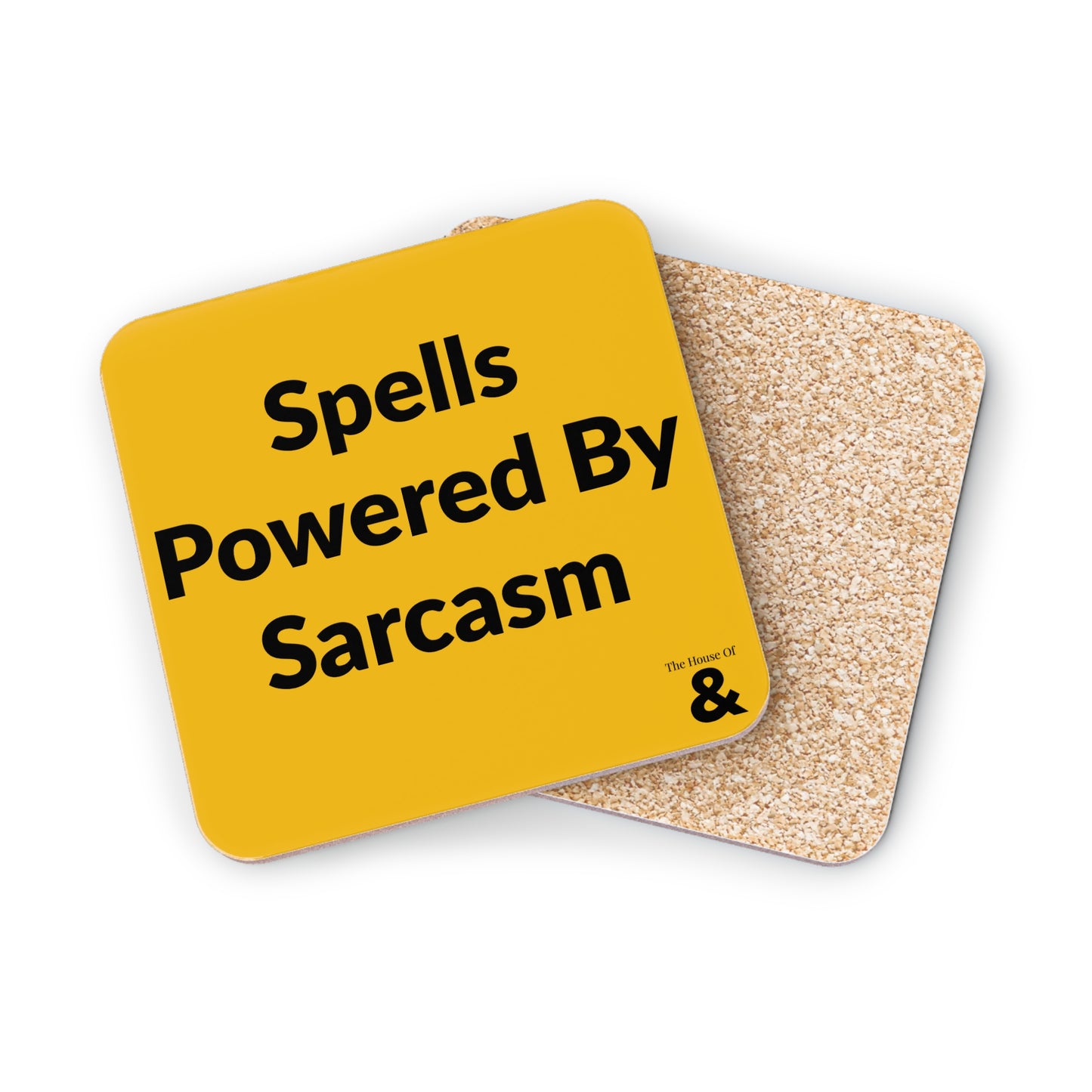 Coaster - Spells Powered By Sarcasm (Yellow)