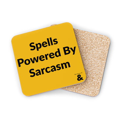 Coaster - Spells Powered By Sarcasm (Yellow)