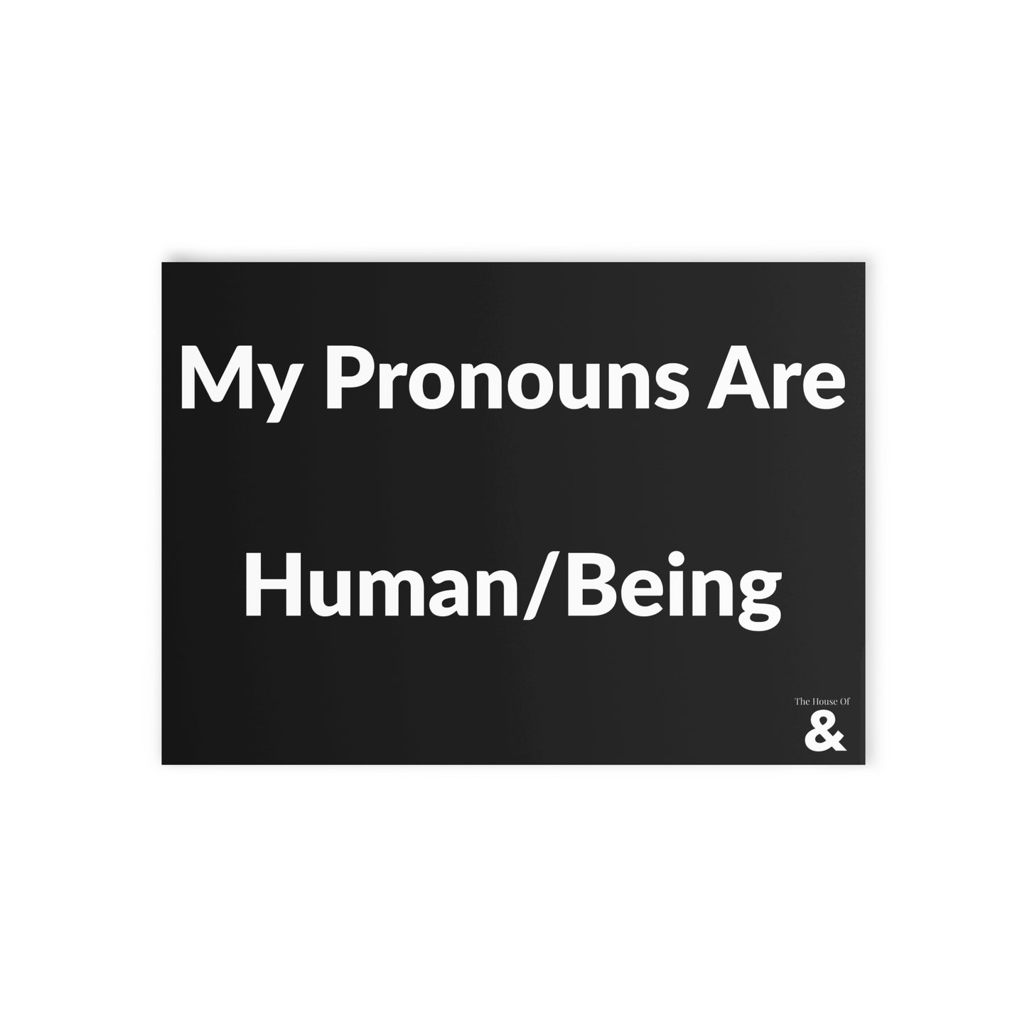 Boutique Gift & Collectible Card - Human/Being (One-sided print in Midnight)