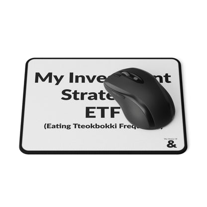 Non-Slip Gaming Mouse Pad - My Investment Strategy - Tteokbokki (White)