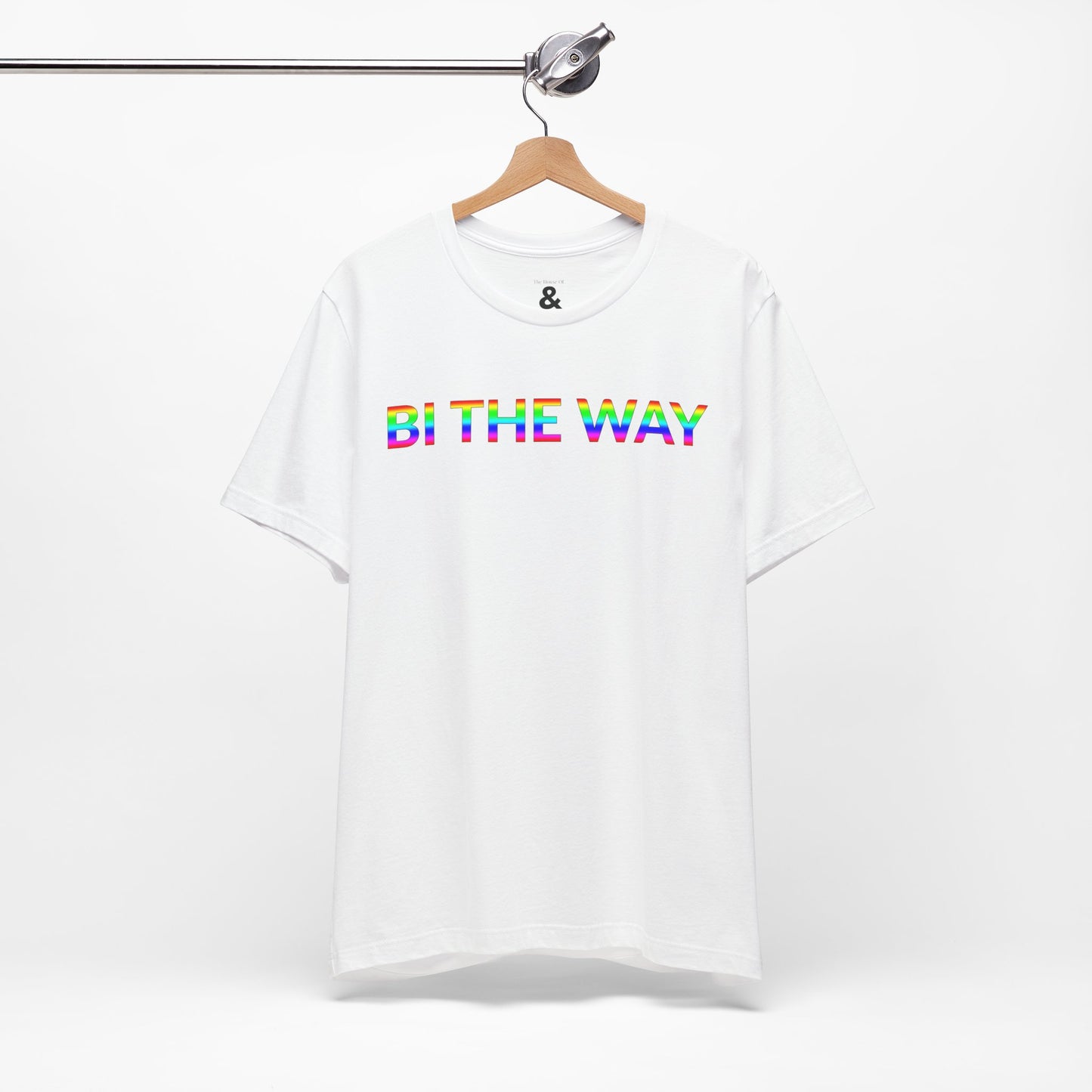 Unisex Jersey Short Sleeve Tee - Bi The Way in Cloud (L)