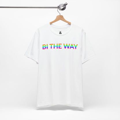 Unisex Jersey Short Sleeve Tee - Bi The Way in Cloud (L)