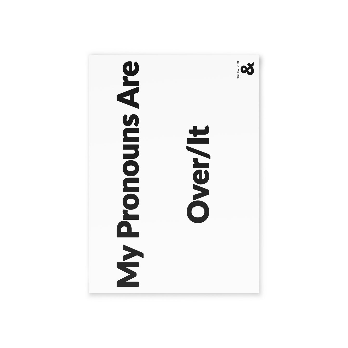 Boutique Gift & Collectible Card - Over/It (One-sided print in Cloud)