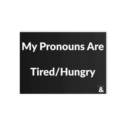Boutique Gift & Collectible Card - Tired/Hungry (One-sided print in Midnight)