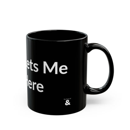 Black Mug - My Cat Lets Me Live Here