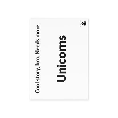 Boutique Gift & Collectible Card - Unicorns (One-sided print in Cloud)