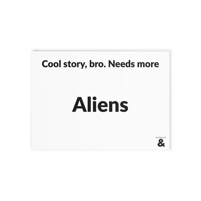 Boutique Gift & Collectible Card - Aliens (One-sided print in Cloud)