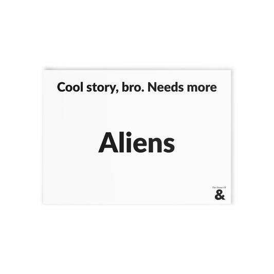 Boutique Gift & Collectible Card - Aliens (One-sided print in Cloud)