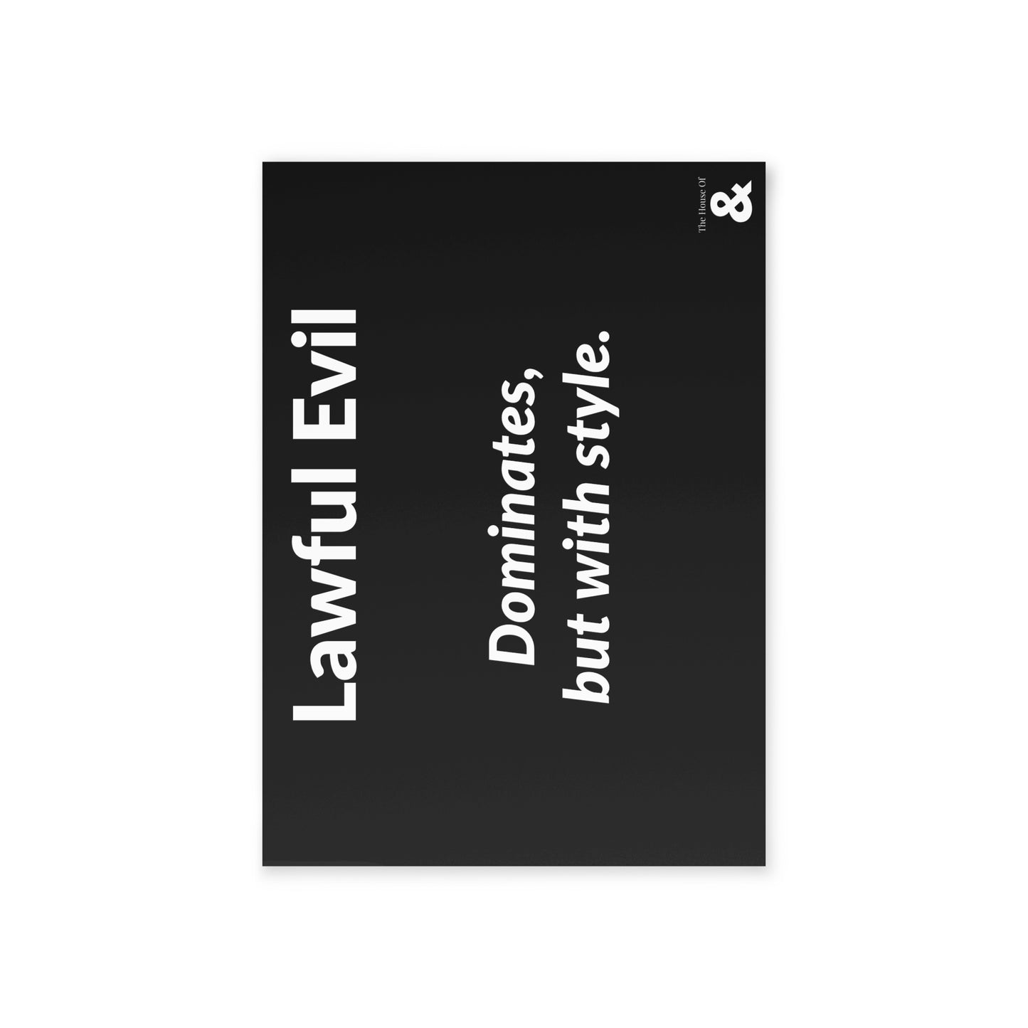 Boutique Gift & Collectible Card - Lawful Evil (One-sided print)