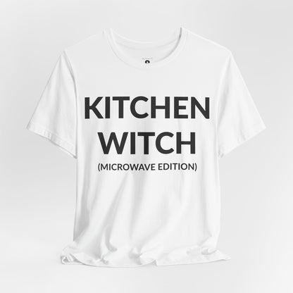 Unisex Jersey Short Sleeve Tee - Kitchen Witch (Microwave Edition) in Cloud (M)
