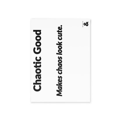 Boutique Gift & Collectible Card - Chaotic Good (One-sided print)