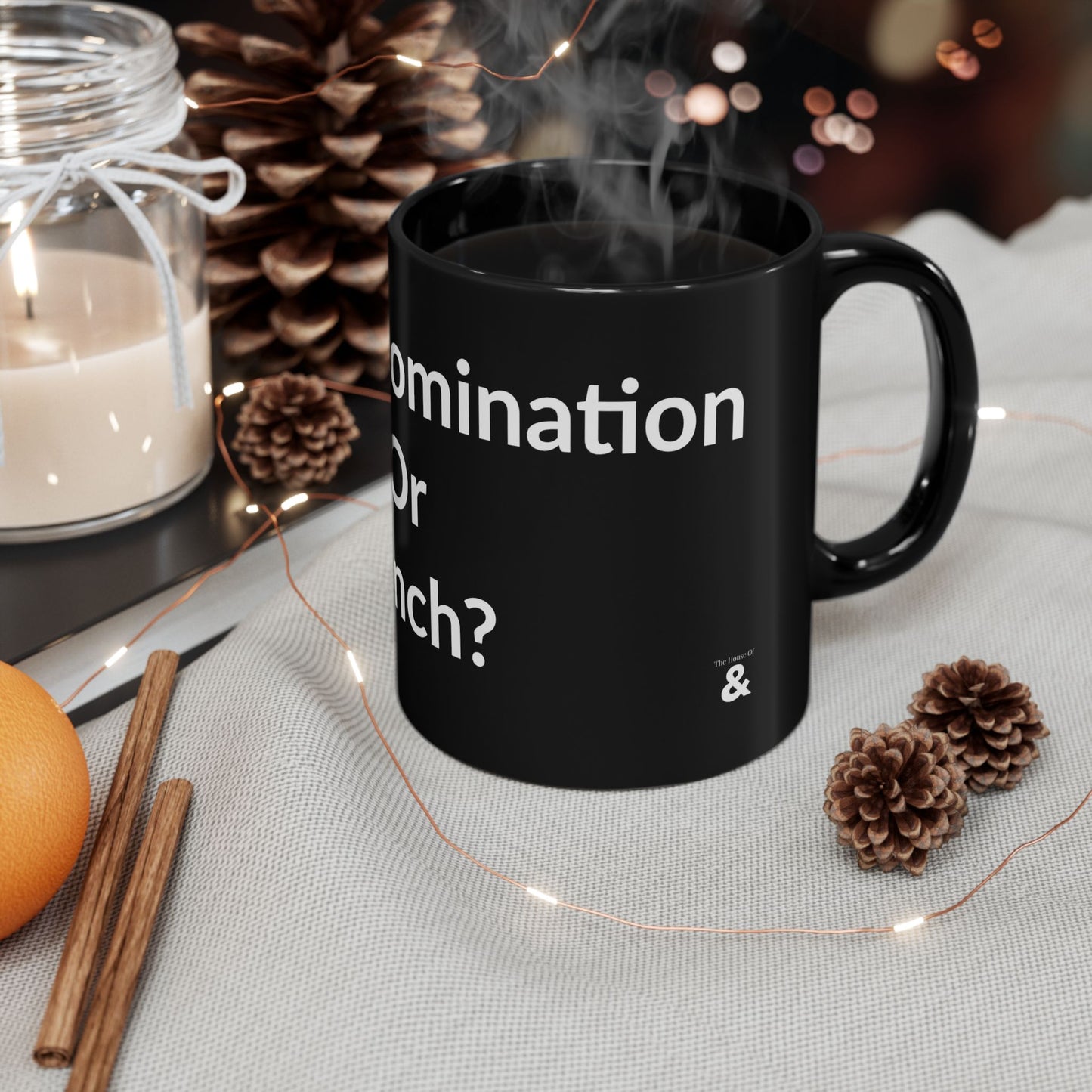 Black Mug - World Domination Or Lunch?