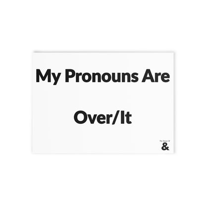 Boutique Gift & Collectible Card - Over/It (One-sided print in Cloud)