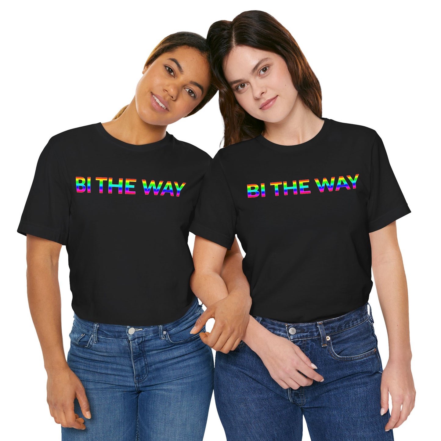 Unisex Jersey Short Sleeve Tee - Bi The Way in Midnight (L)