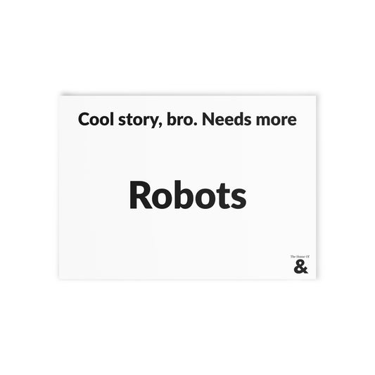 Boutique Gift & Collectible Card - Robots (One-sided print in Cloud)