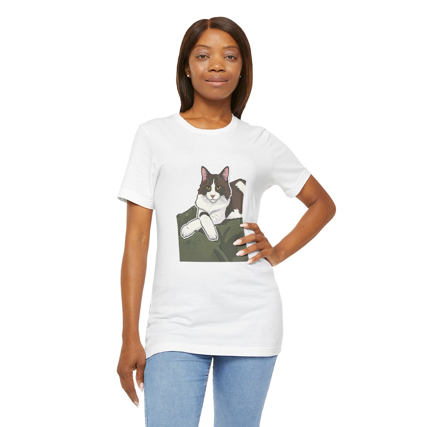 Unisex Jersey Short Sleeve Tee - Judgy Face in Cloud (S)