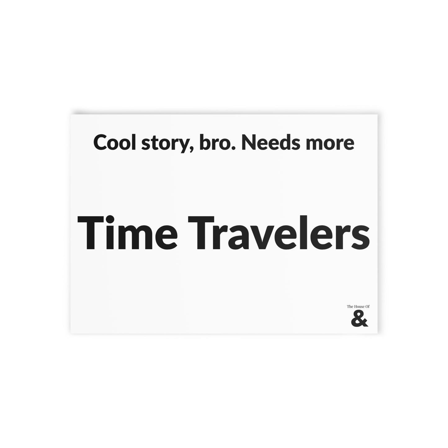 Boutique Gift & Collectible Card - Time Travelers (One-sided print in Cloud)