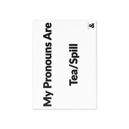 Boutique Gift & Collectible Card - Tea/Spill (One-sided print in Cloud)