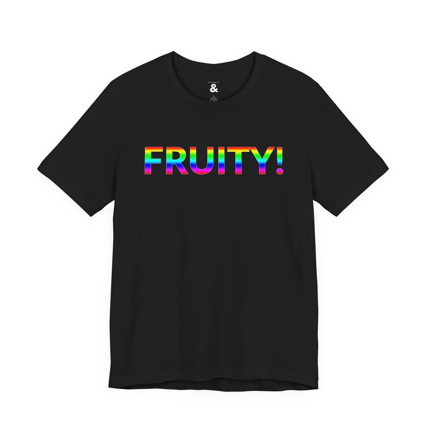 Unisex Jersey Short Sleeve Tee - Fruity! in Midnight (L)